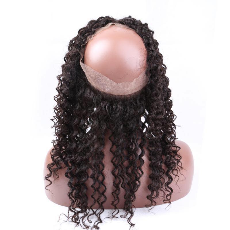 Lace Frontale 360 Deep Curly - Cheveux Naturel - Cheveux Humain